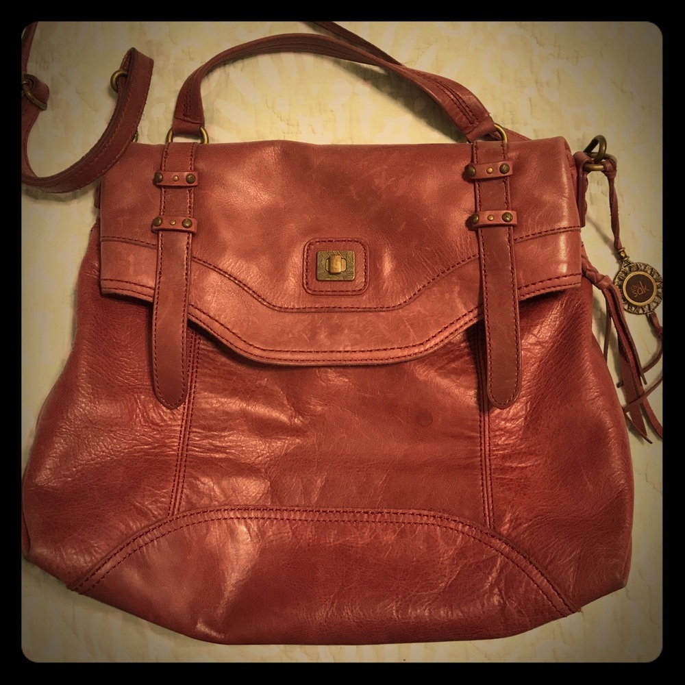 The Sak Leather Messenger Bag